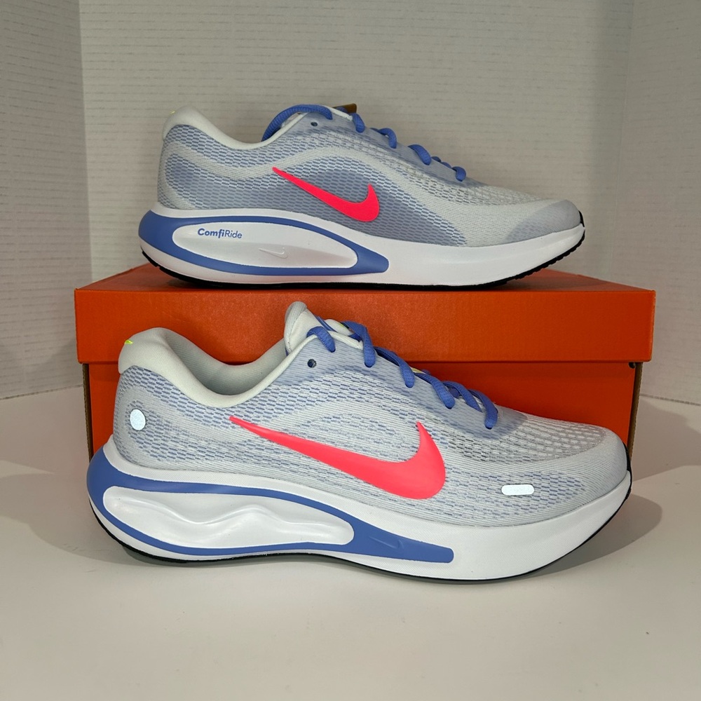Nike Journey Run Women's Road Running Shoes (White/Royal Pulse/Volt/HP)Size 9